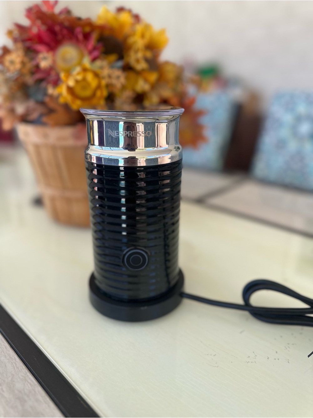 Nespresso Electric Milk Frother - Black and Silver